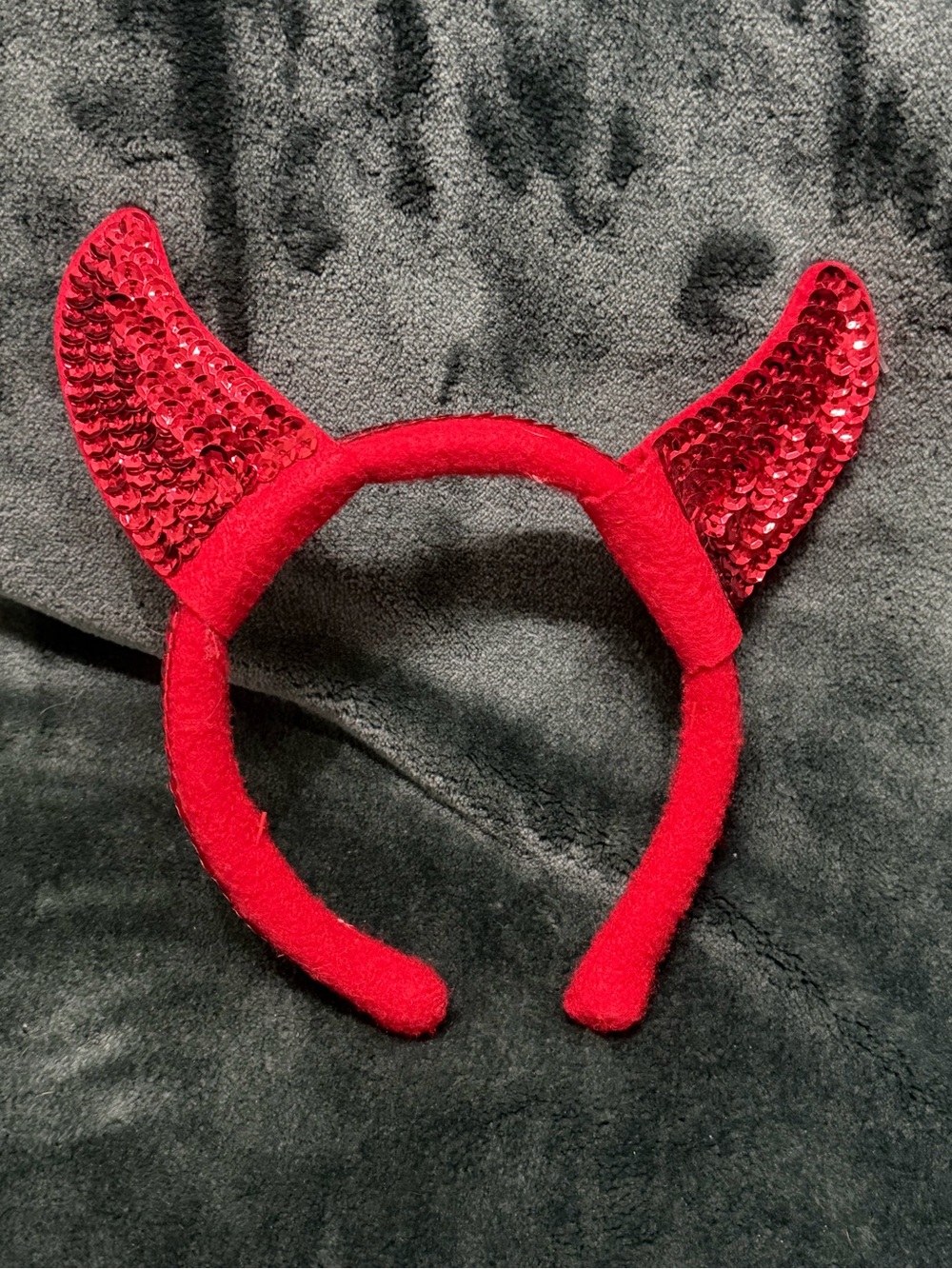 Red Sequin Devil Horn Headband for Kids